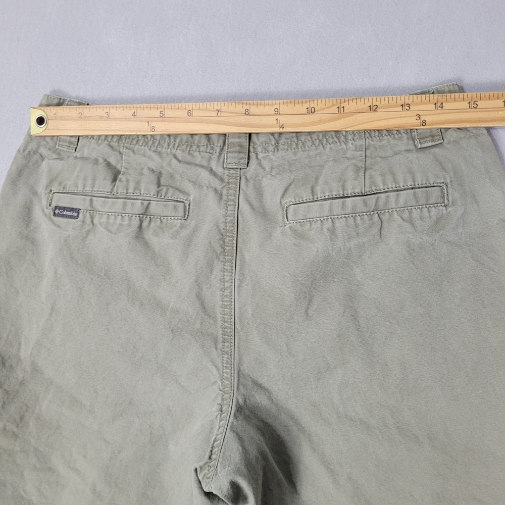 Columbia Men Sage Tan Green Cotton Outdoor Utility Shorts AL4509 Size 8 29W - Picture 4 of 9